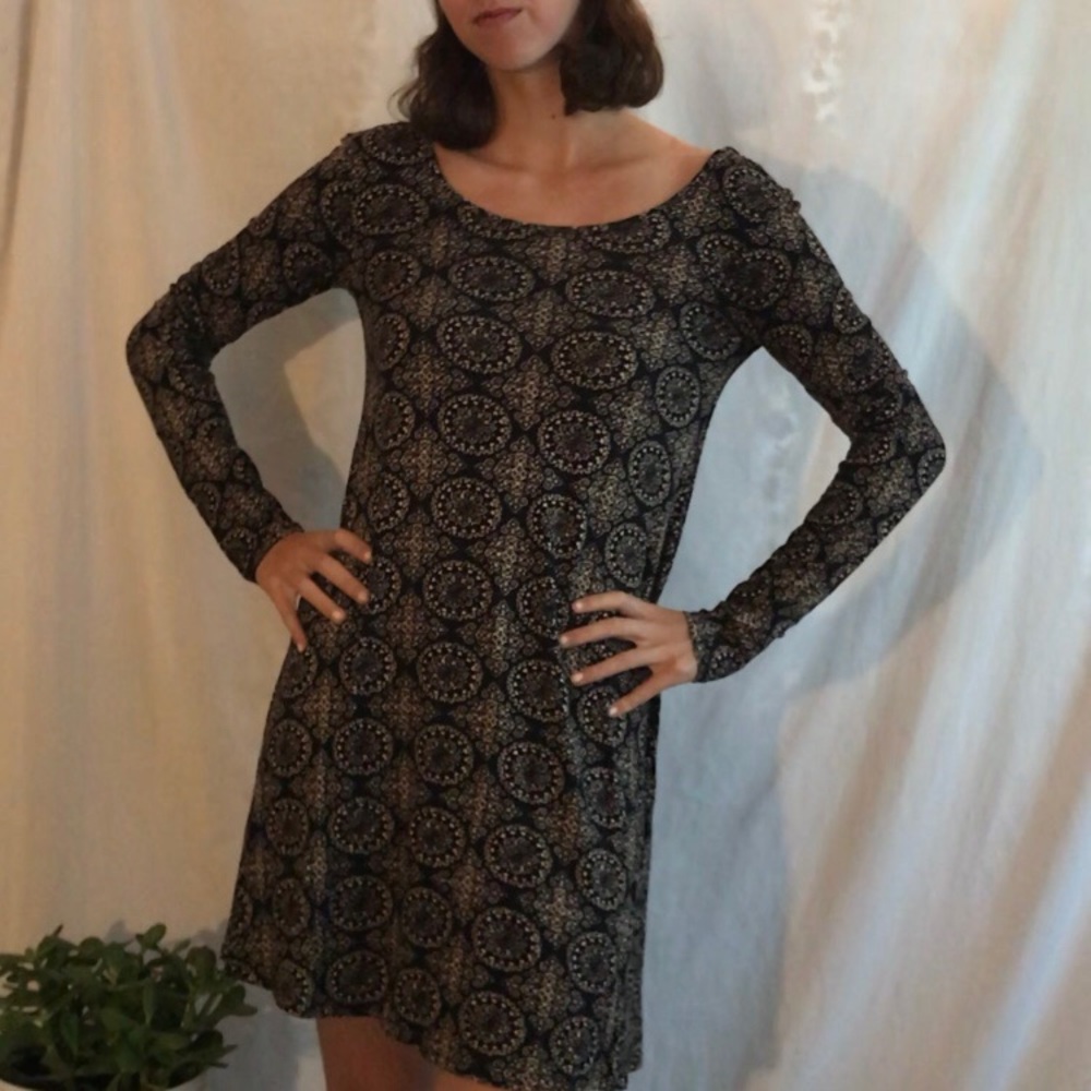 Patterned skater dress